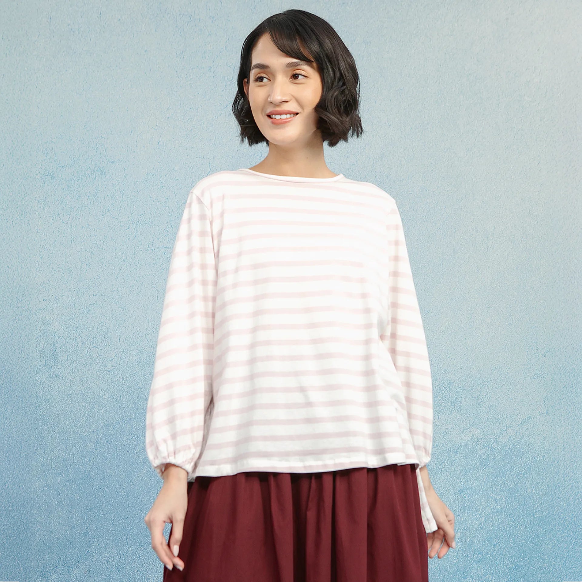 Danish Top - Kaos Stripe Katun Oversize