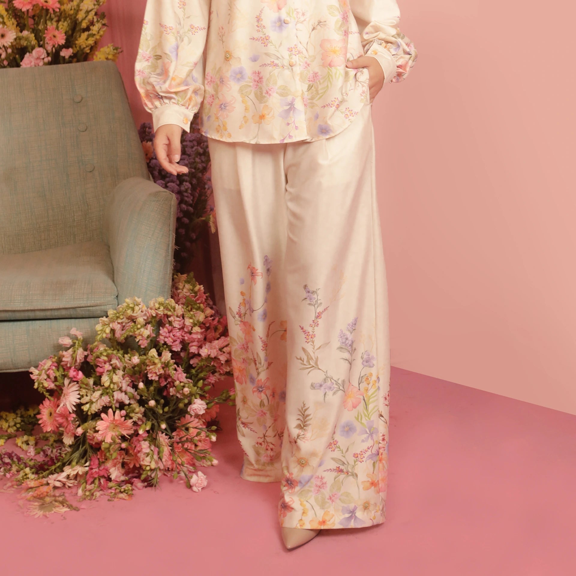 Preena Flora Botanica Beige Pants