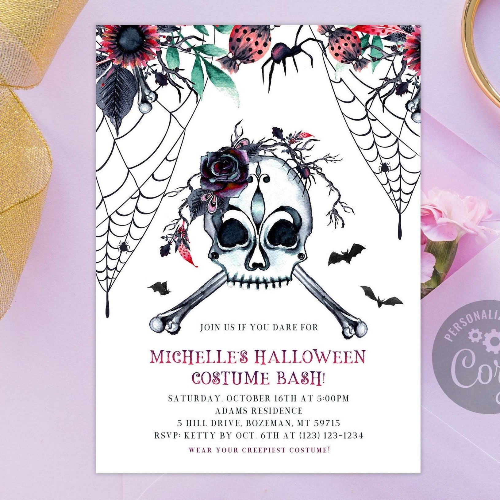 Halloween Birthday Invitation Template