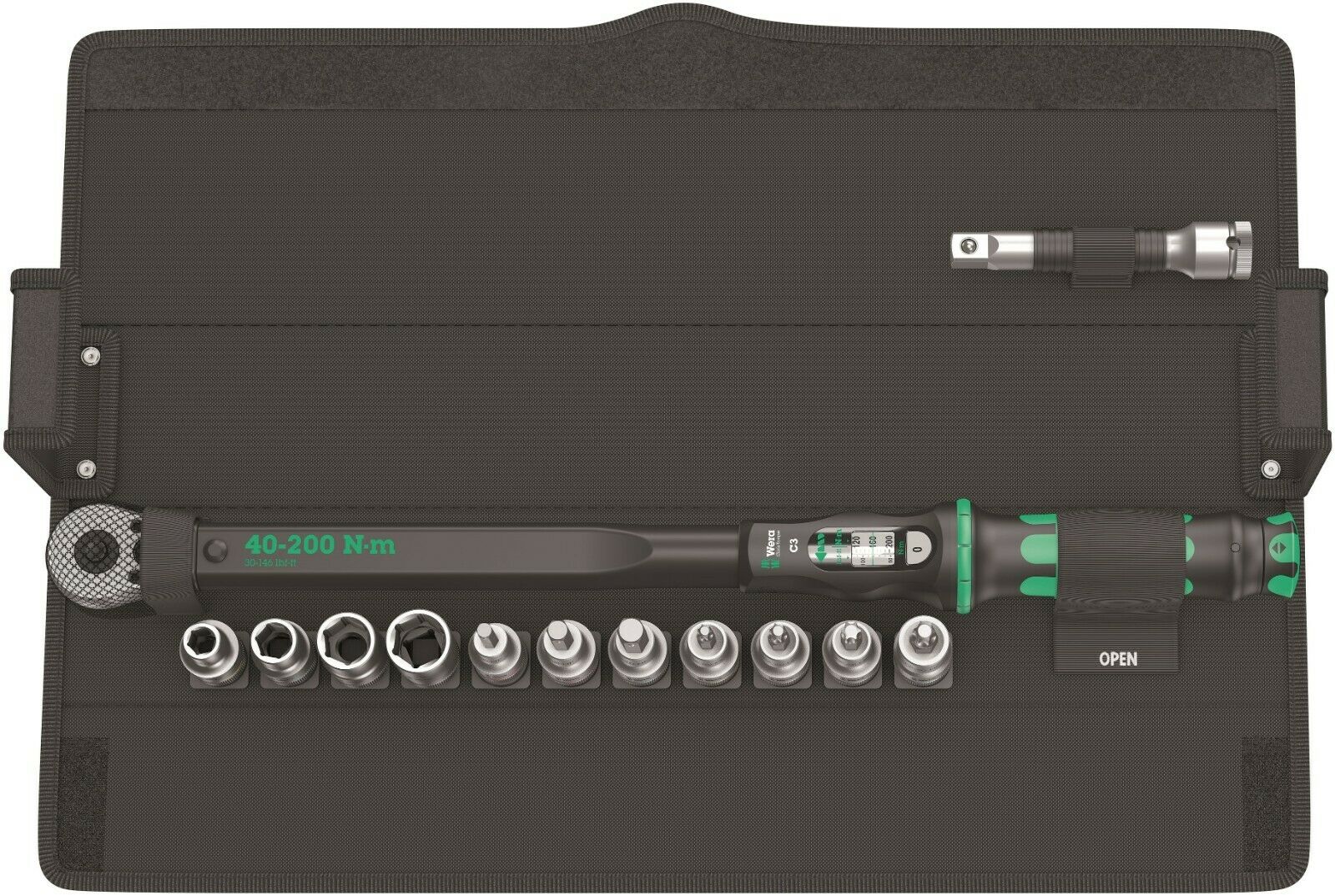 Wera A6 Click-Torque Wrench Set 2.5 to 25 Nm 1/4