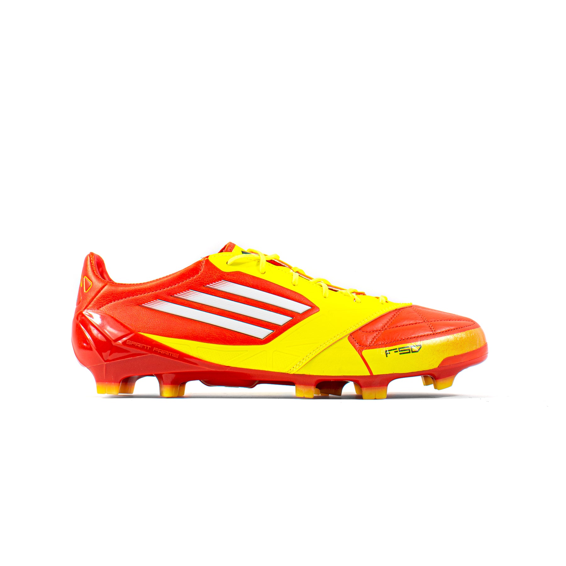 Violeta camisa Rebotar Adidas F50 Adizero 2012 Leather Red Yellow FG – Classic Soccer Cleats