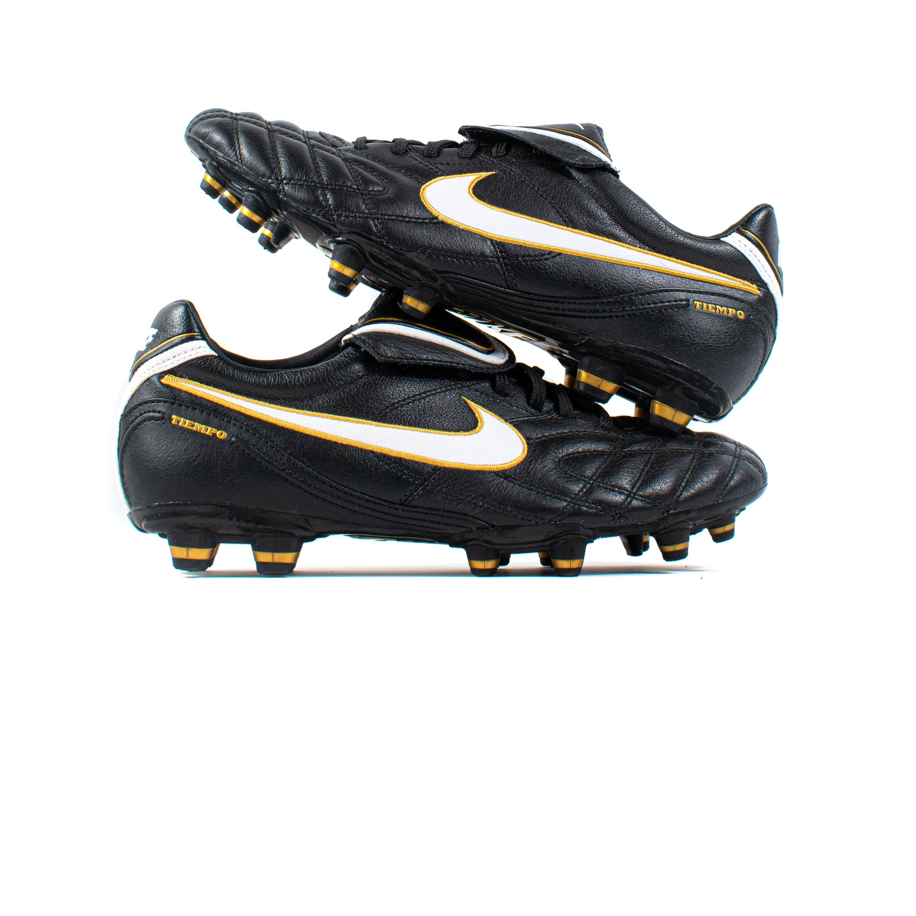 Tiempo Mystic III Black Gold FG Classic Soccer Cleats