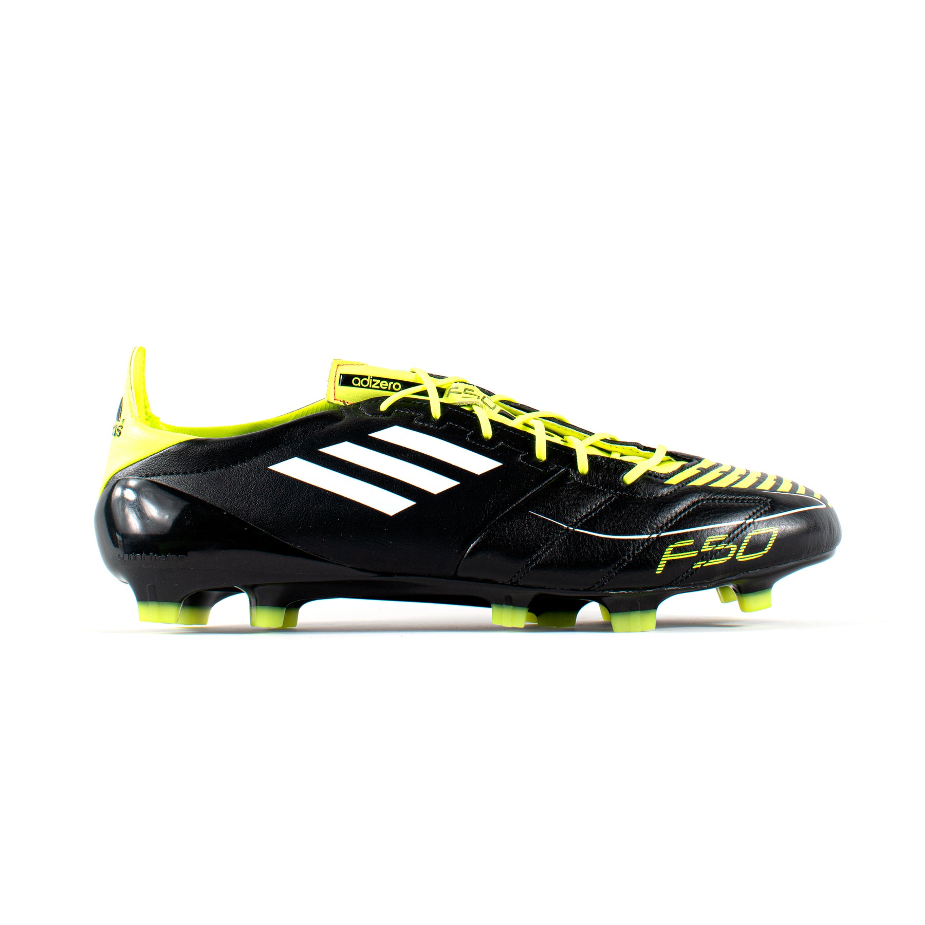 F50 Adizero Leather Black Green FG – Soccer Cleats