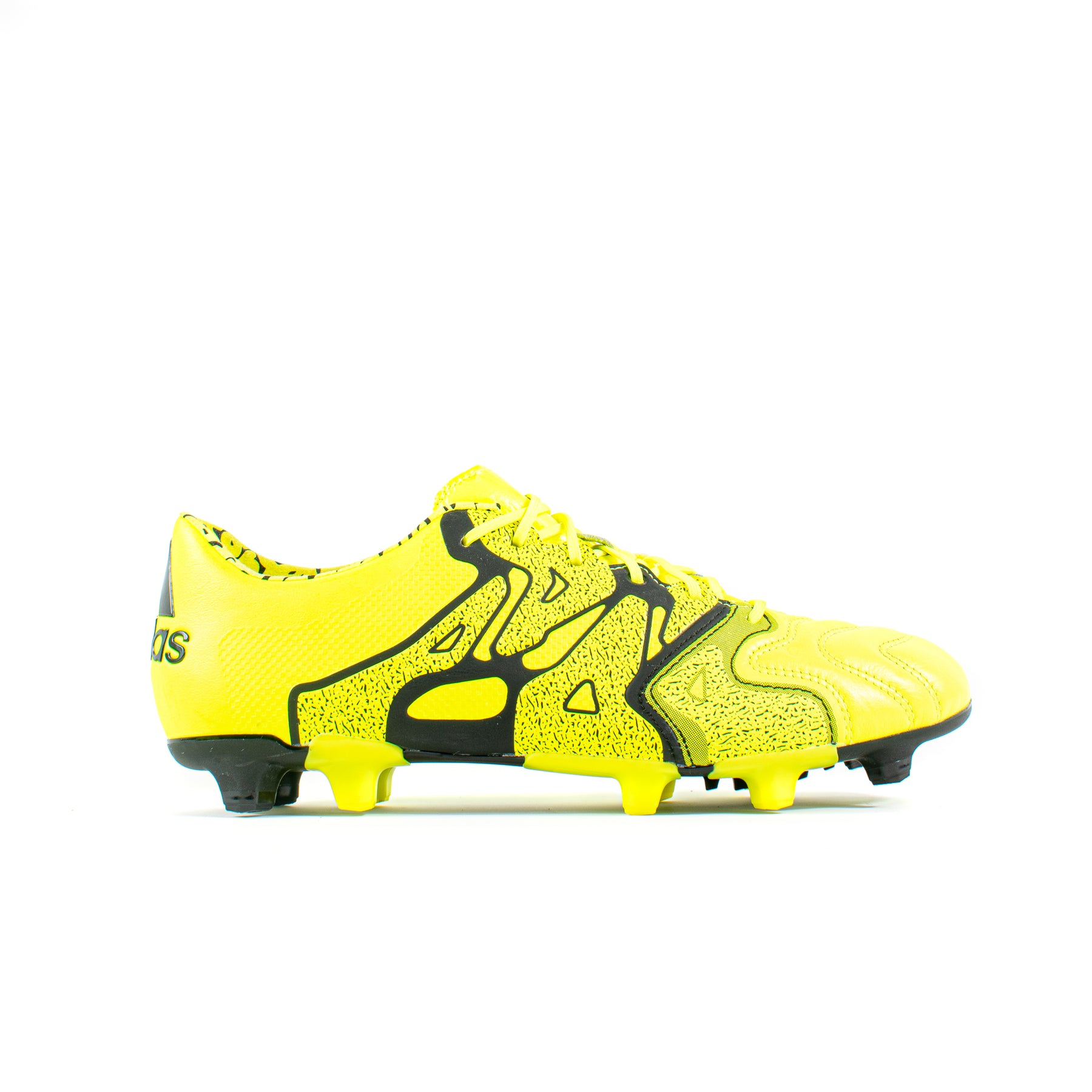 Kabelbaan plus Taille Adidas X15.1 Yellow Leather FG – Classic Soccer Cleats