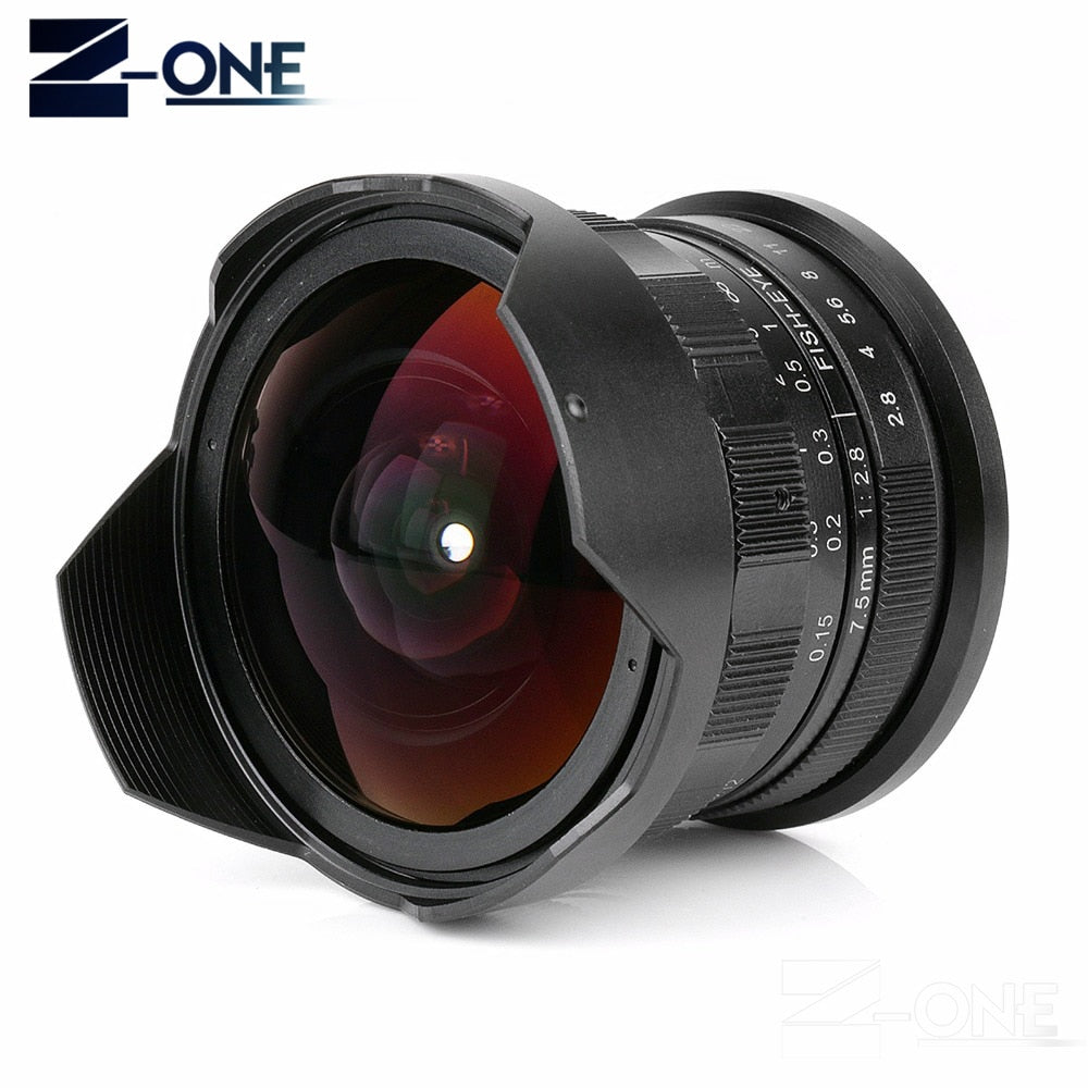 New 7.5mm F2.8 Fisheye Manual Fish Eye Lens For Canon EOS M M1 M2 M3 M