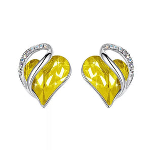 Holiday Heart Yellow Earrings