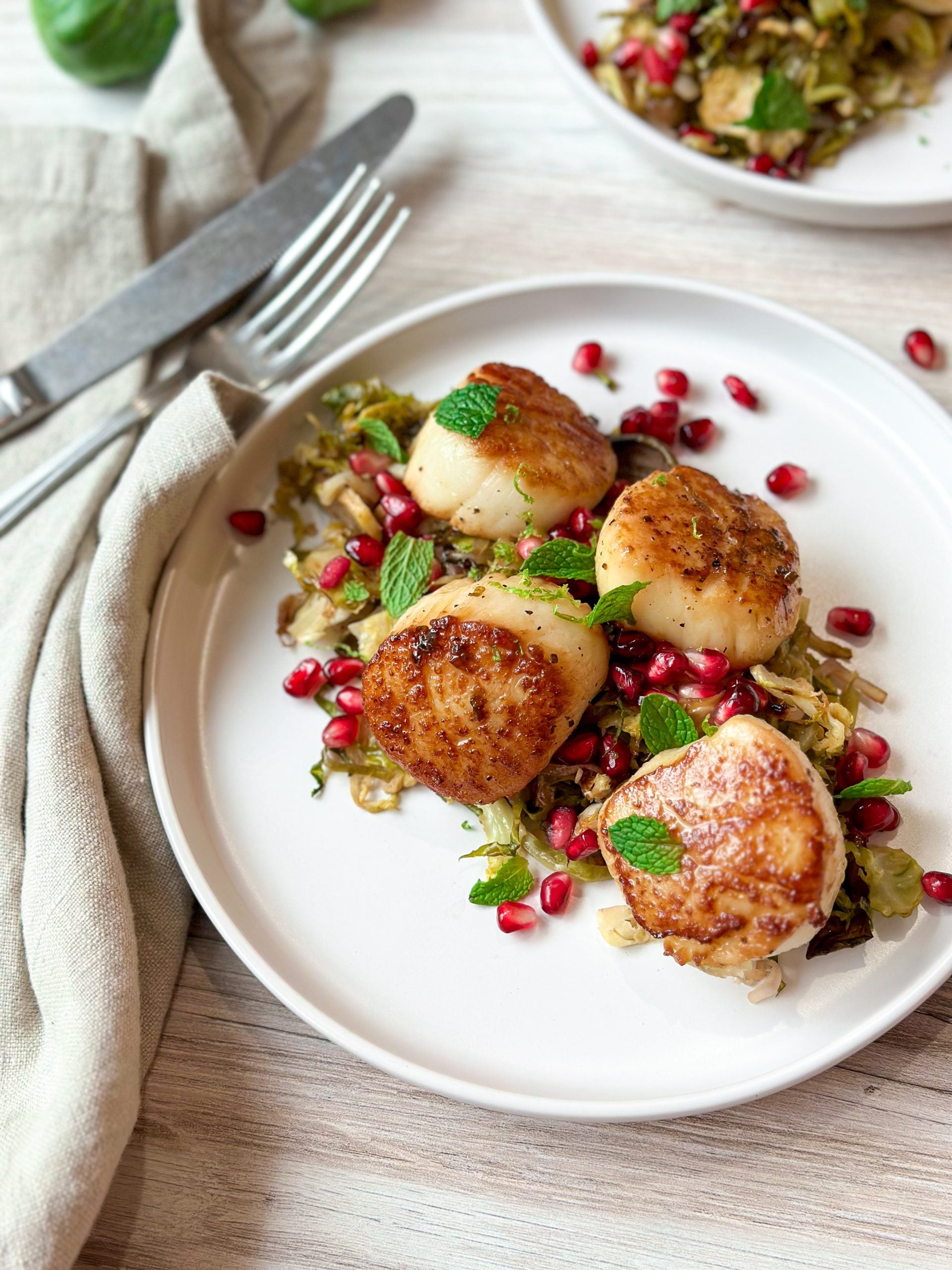 Step 8 Lime Seared Scallops with Roasted Brussels Sprouts Healthy Recipe