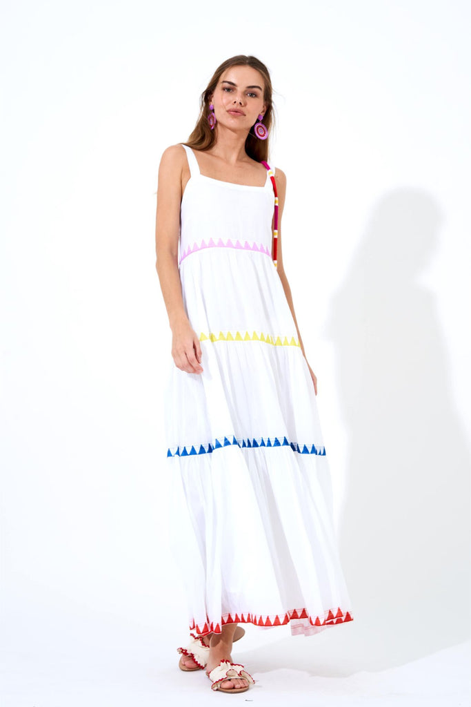 white strappy maxi dress