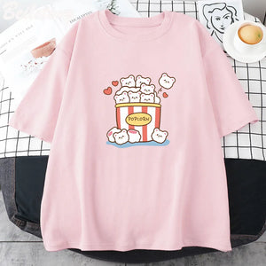 Cute Popcorn Bears T-Shirt - Kore Kawaii