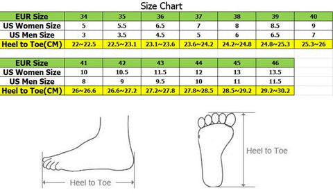 Strawberry Bunny High Tops Size Chart