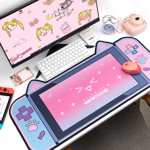 Kawaii Neko Cat Console Desktop Pad