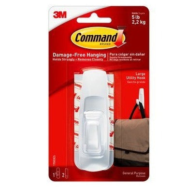 Command 3M 17092CLR Adhesive Hook Small Clear Pkt 2 – Art Shed