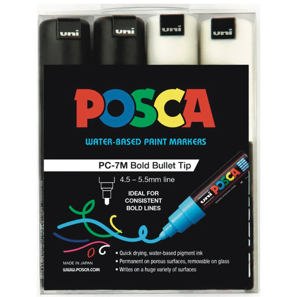 POSCA PC-17K Art Paint Marker Pens Pack of 3 XXL Chisel Tip Nib