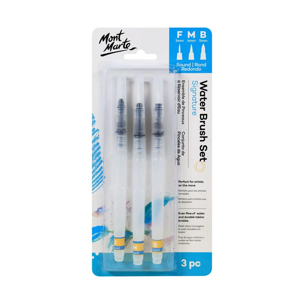 MONT MARTE Professional Stencil Brush Set 12/8/4