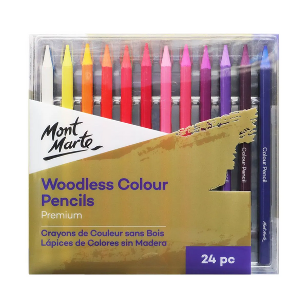 2Pce White Charcoal Pencils Pencil Set Mont Marte Large Drawing