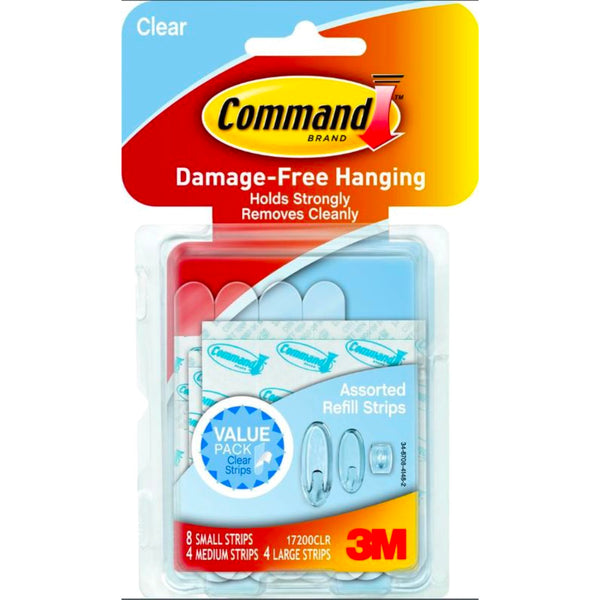 Command 3M 17092CLR Adhesive Hook Small Clear Pkt 2 – Art Shed