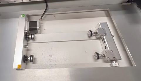 Running tumblers on the co2 laser - omtech gantry laser engraver. 