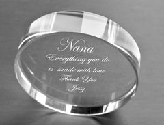 engraved paperweight