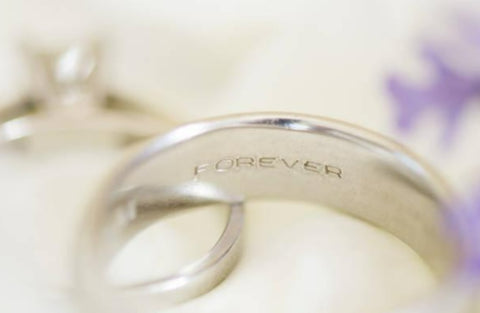 wedding rings, engraved, laser etched