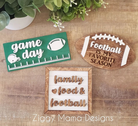 DIY, woodwork, Jamie Ziegenfuss, ZiggyMamaDesigns, Football, NFL, OMTech Light B10, Diode, Laser Engraver, Laser Cutter