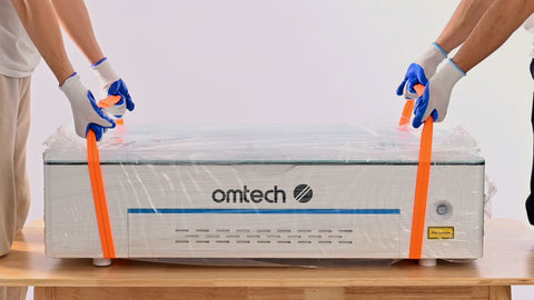OMTech Polar Desktop Laser Cutter Engraver Machine with Rotary