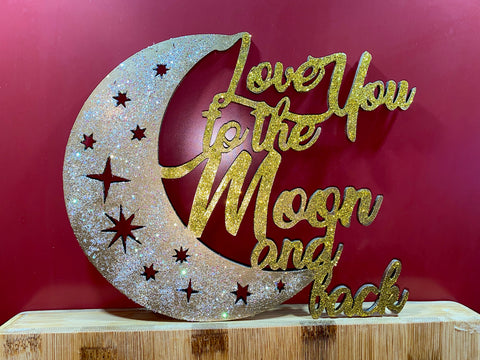 laser cut wood home decor laser engraved moon sign