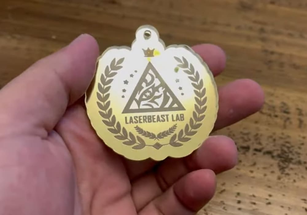 laser cut/engraved acrylic keychain