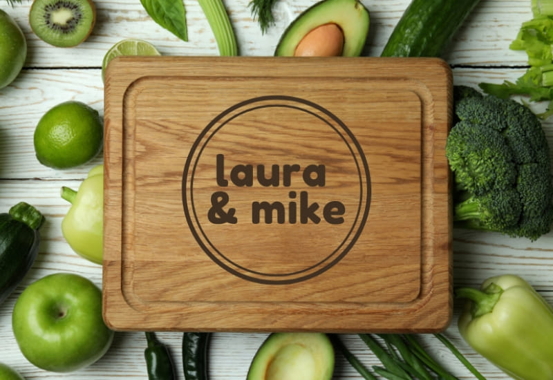 laser engraved cutting board