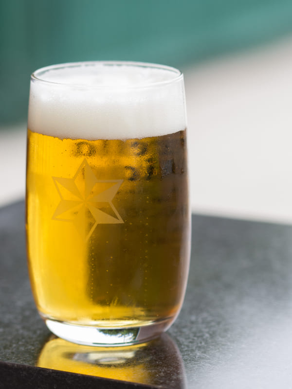 laser engraved beer glass