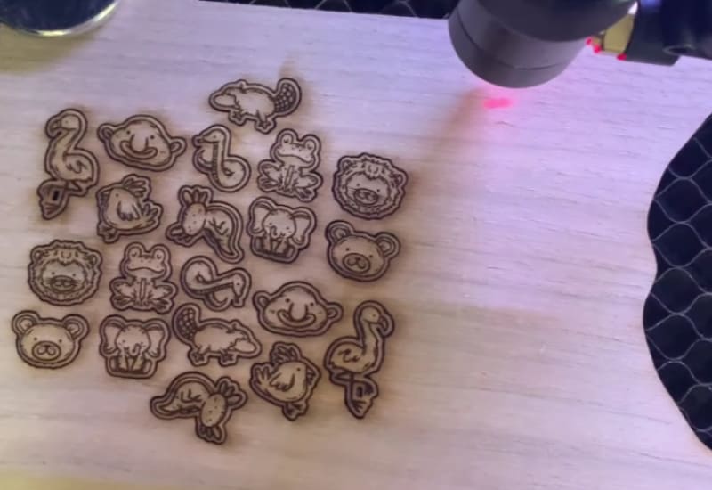 laser engraving wood scraps