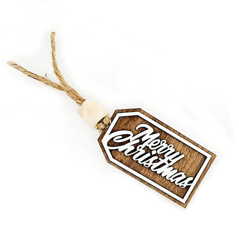 laser engraved christmas diy gift tag