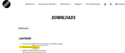 omtech download user manual