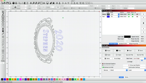 Schritte pro Umdrehung in Lightburn