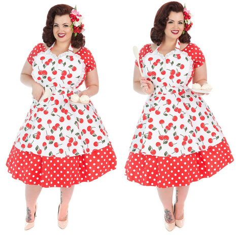 Cherry Print Vintage Aprons. Cotton. The SundayGirl Company