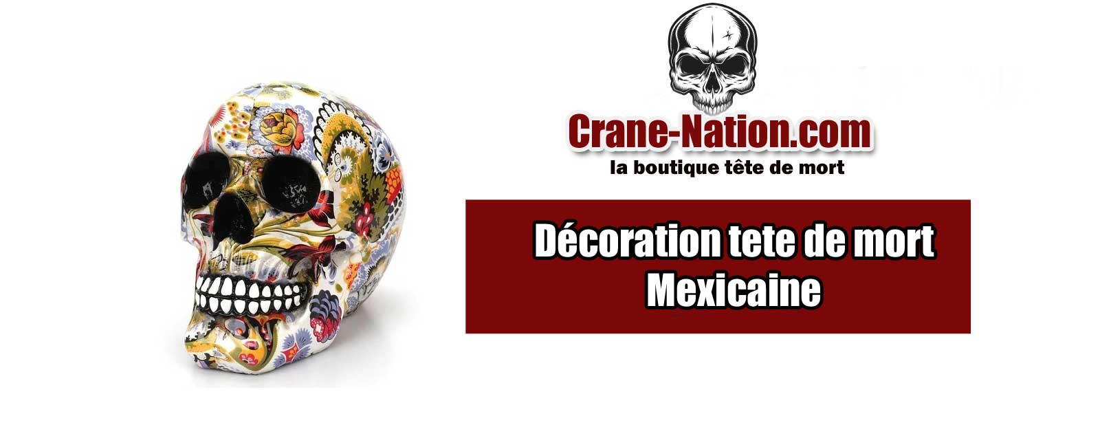 decoration tete de mort mexicaine