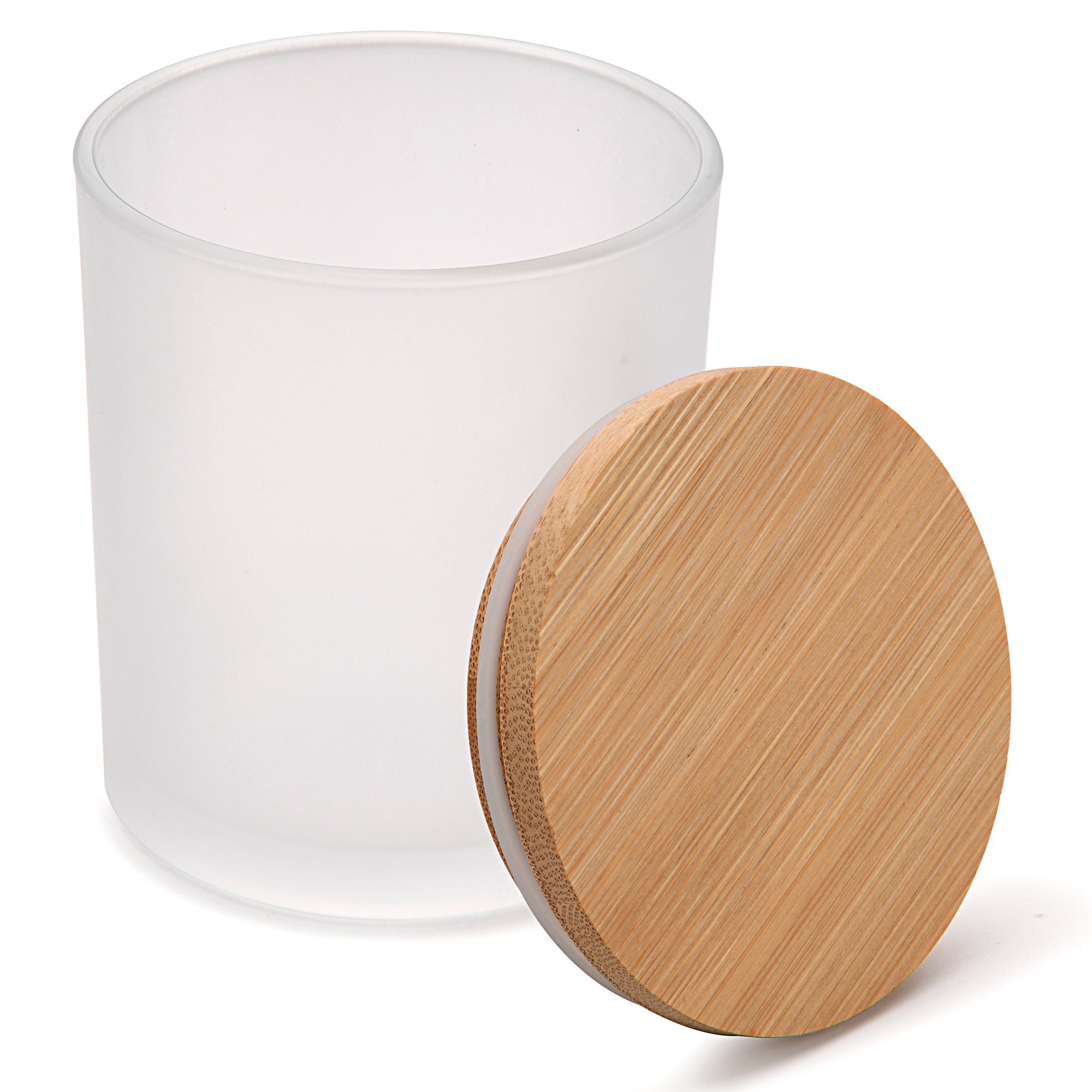 7 oz Frosted white candle making jars - Set of 12 pcs