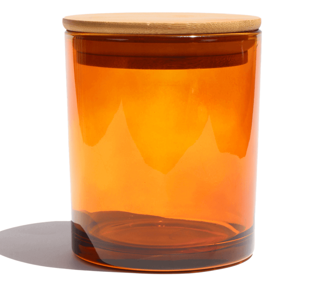 15PK 7 Oz Candle Jar W/bamboo Lids glass Jars 
