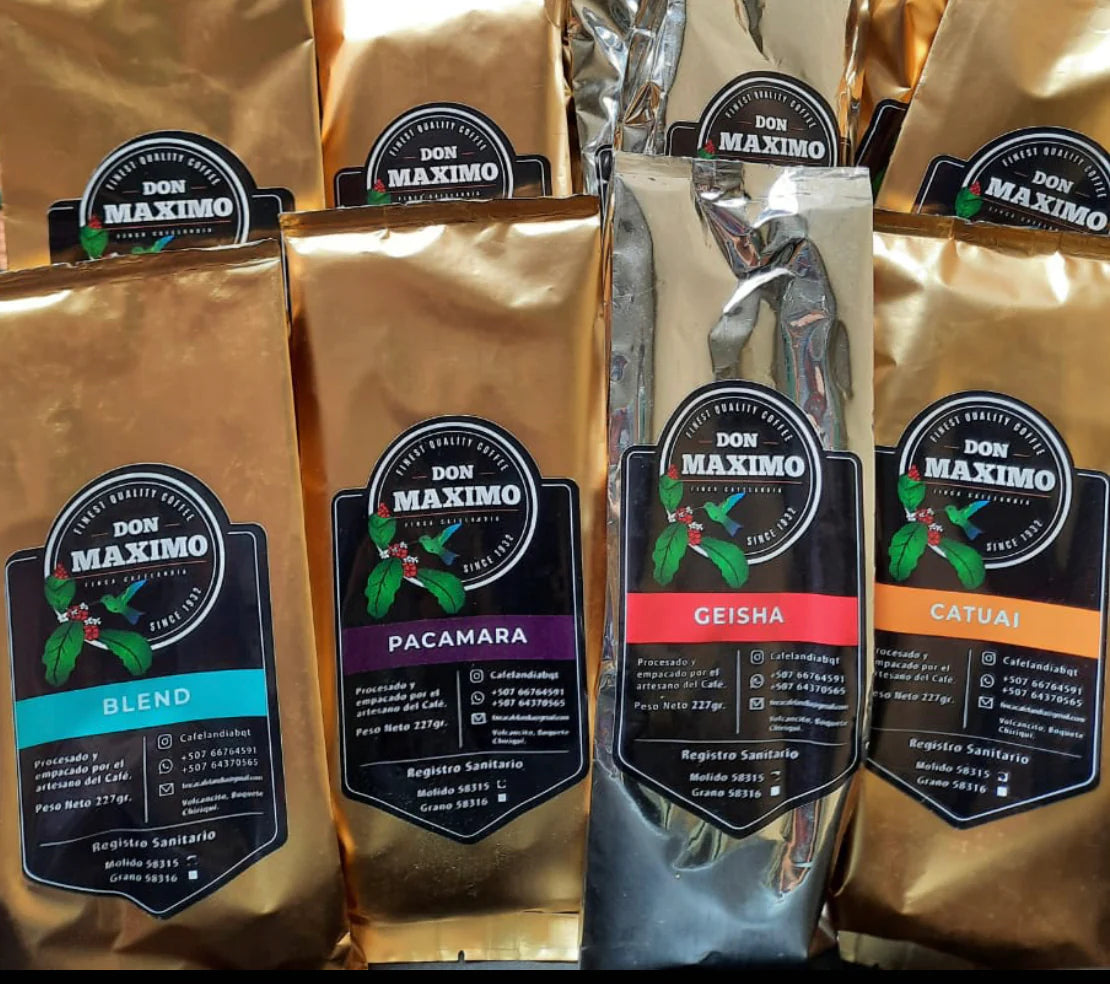 Cafelandia’s Don Maximo line of roasted coffees for the local market. 