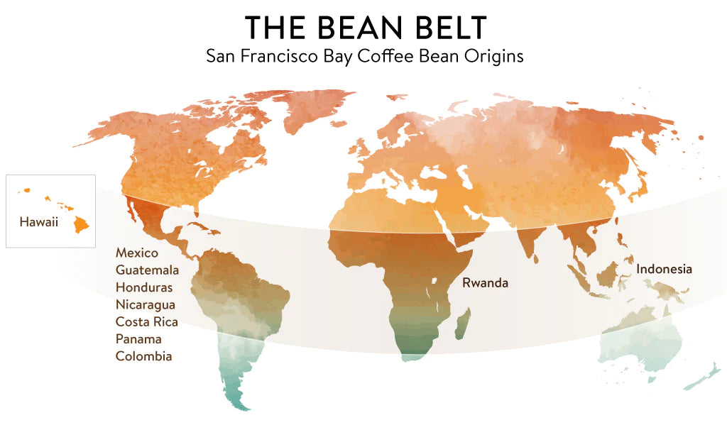 Map of the bean belt.