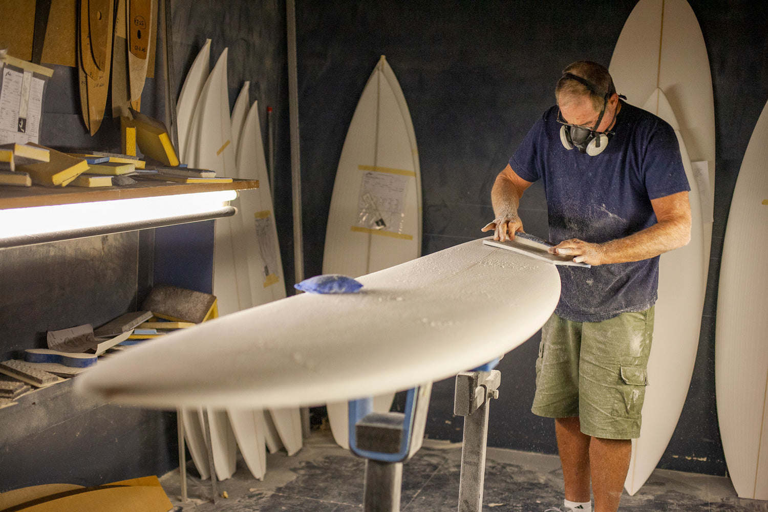 making surfboards