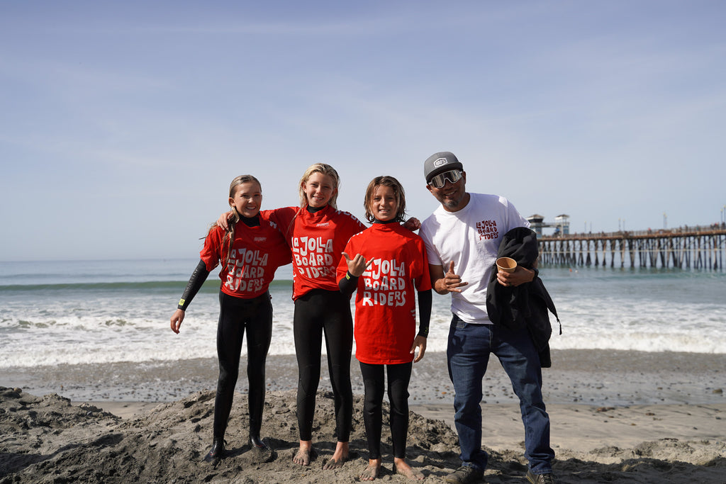 Grom team at surf contest