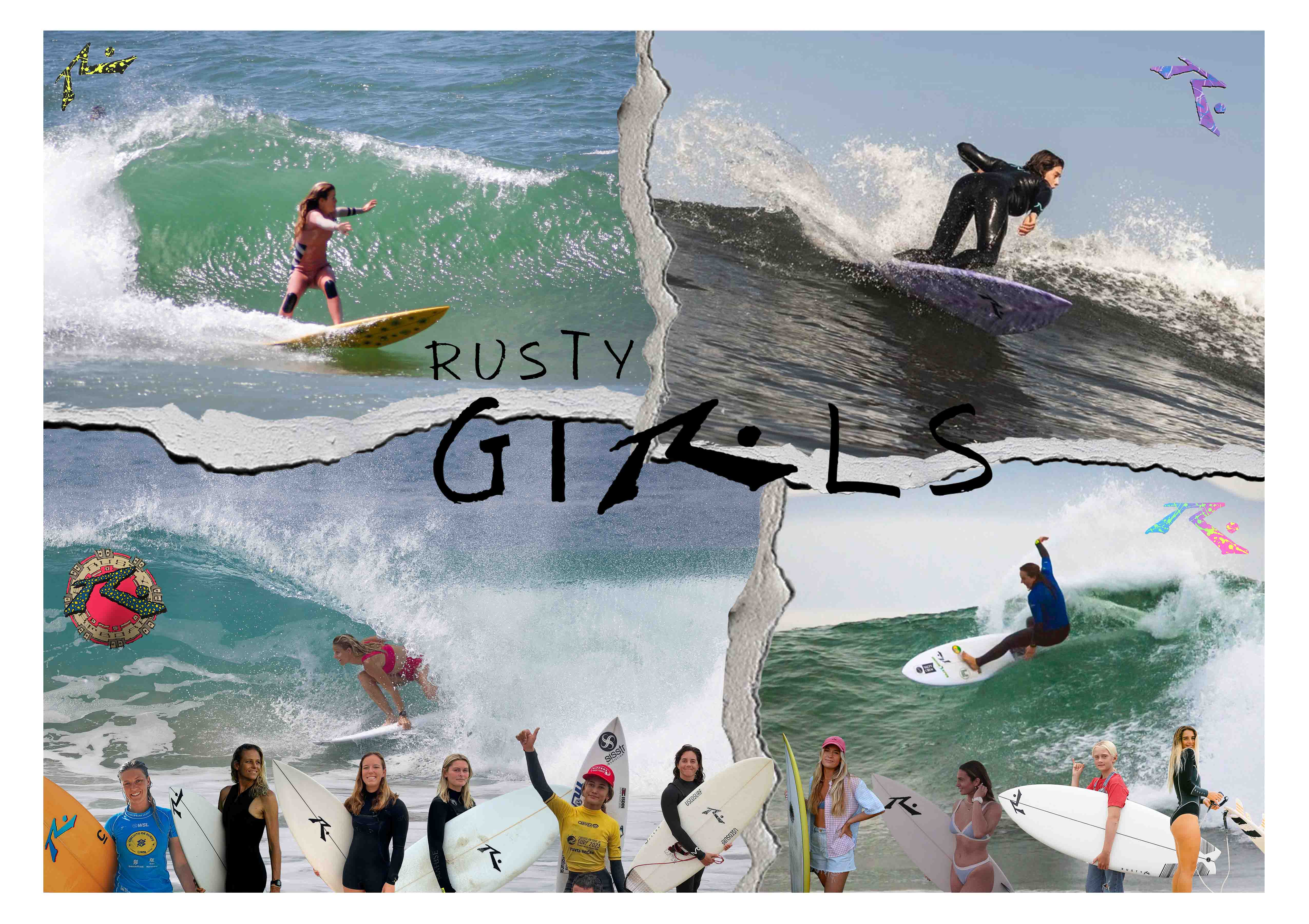 Super Girl Surf Pro Girls Team Poster