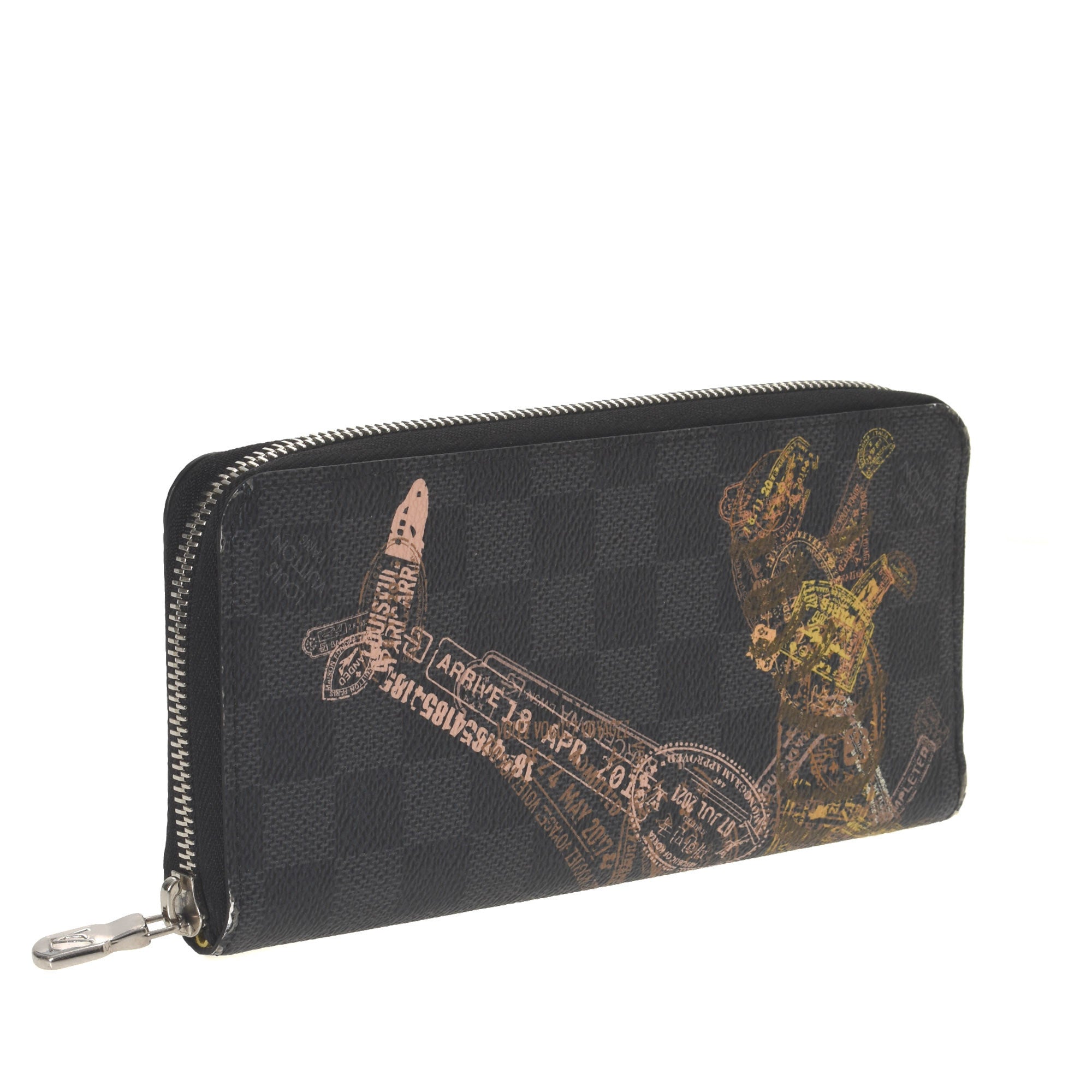 Louis Vuitton Zippy XL Monogram Eclipse Continental Zip Wallet on SALE
