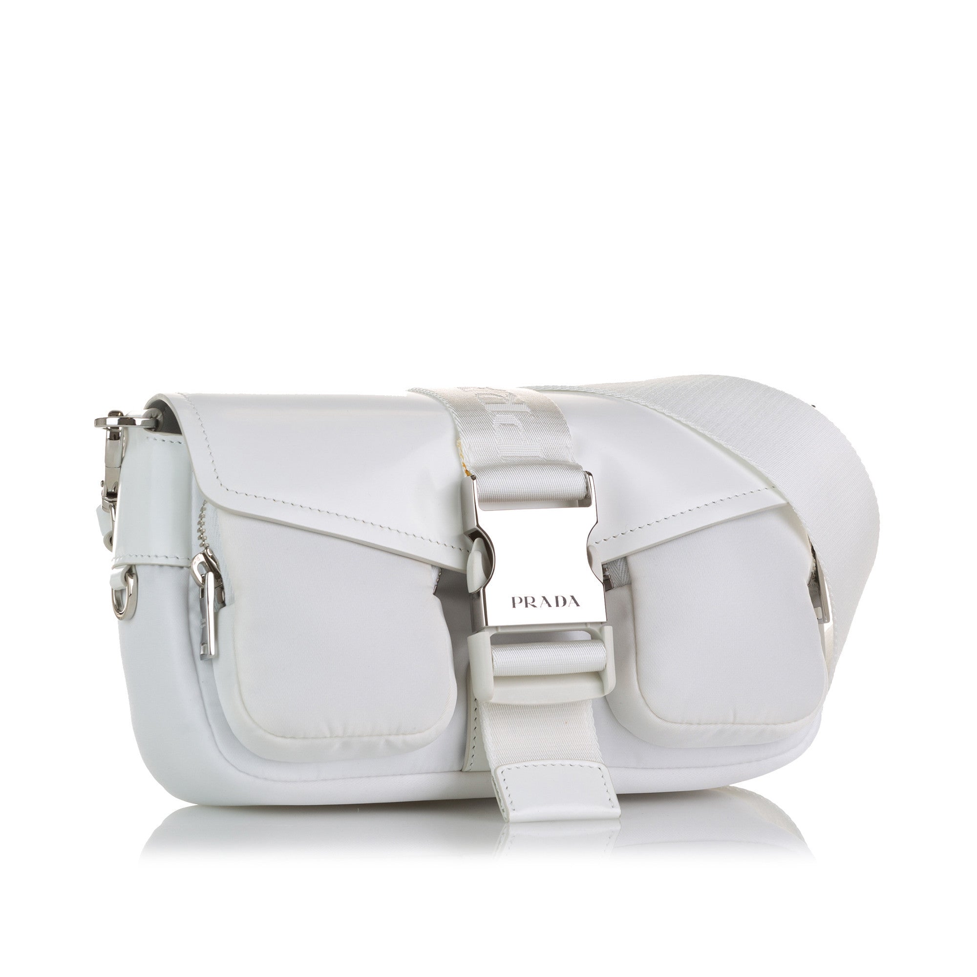 Prada Pocket bag in nylon and brushed leather Beige ref.915727 - Joli Closet