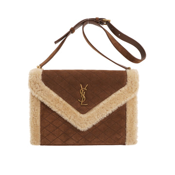 Auth Yves Saint Laurent Beige YSL Leather Clutch Bag Second