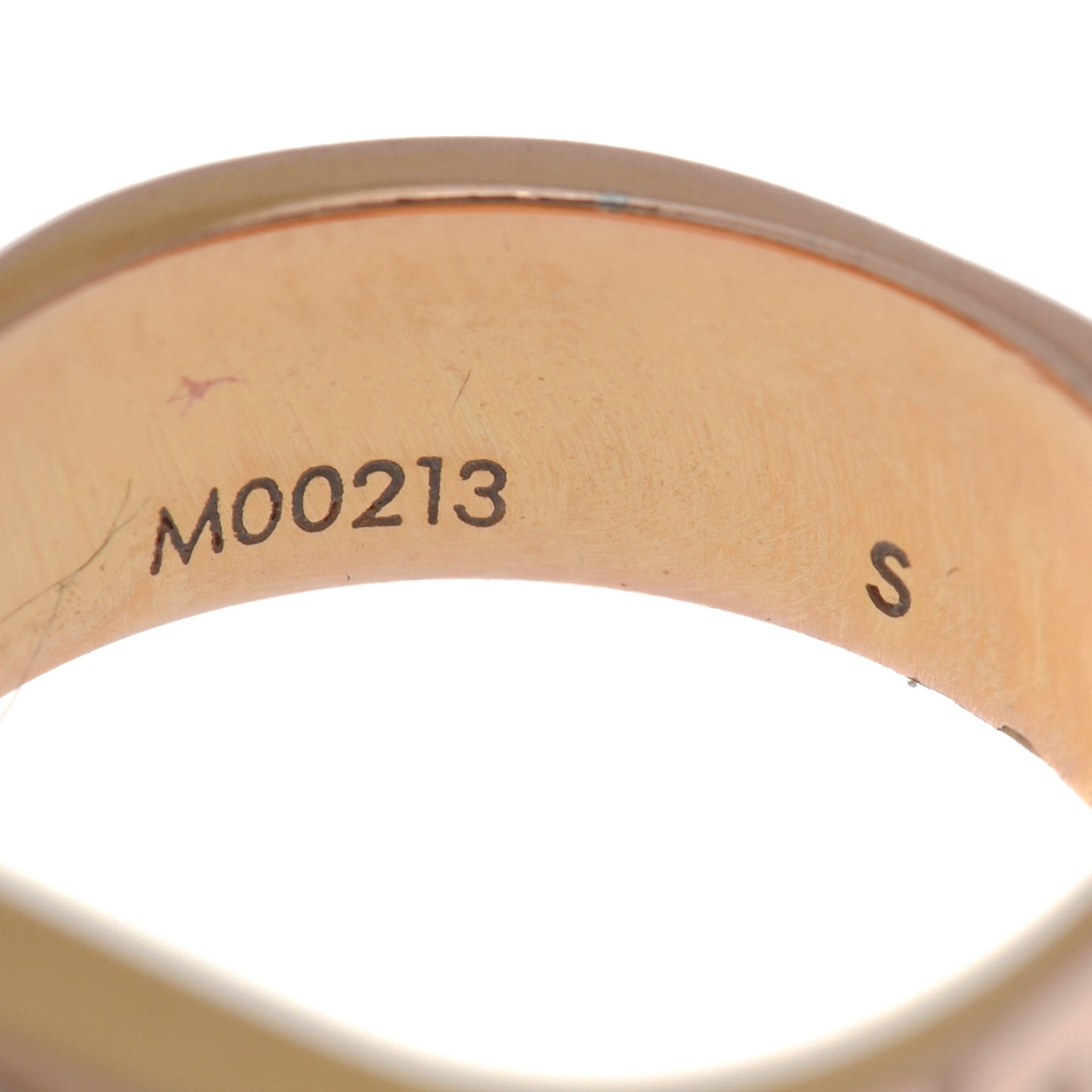 Louis Vuitton LOUIS VUITTON Ring M00213 Nano Gram LV Metal Women's S Gold
