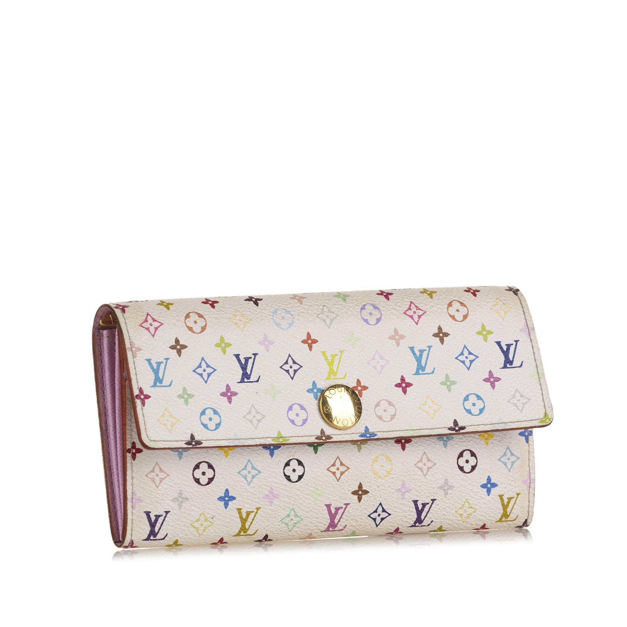 Louis Vuitton White Multicolor Monogram Sarah Wallet