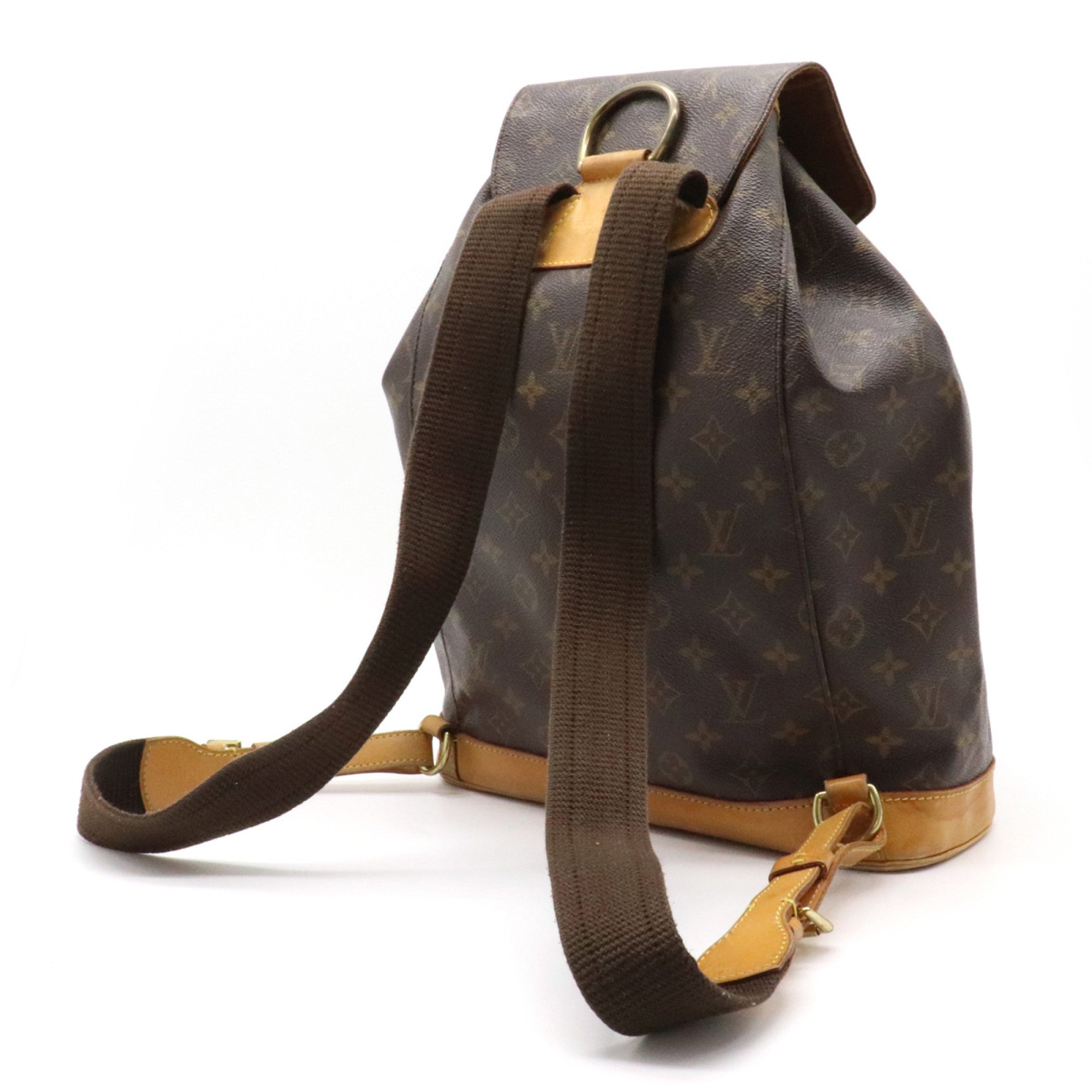 Authenticated used Louis Vuitton Louis Vuitton Bag Monogram Women's Men's Rucksack Backpack Montsuri GM M51135 Brown, Adult Unisex, Size: (HxWxD)