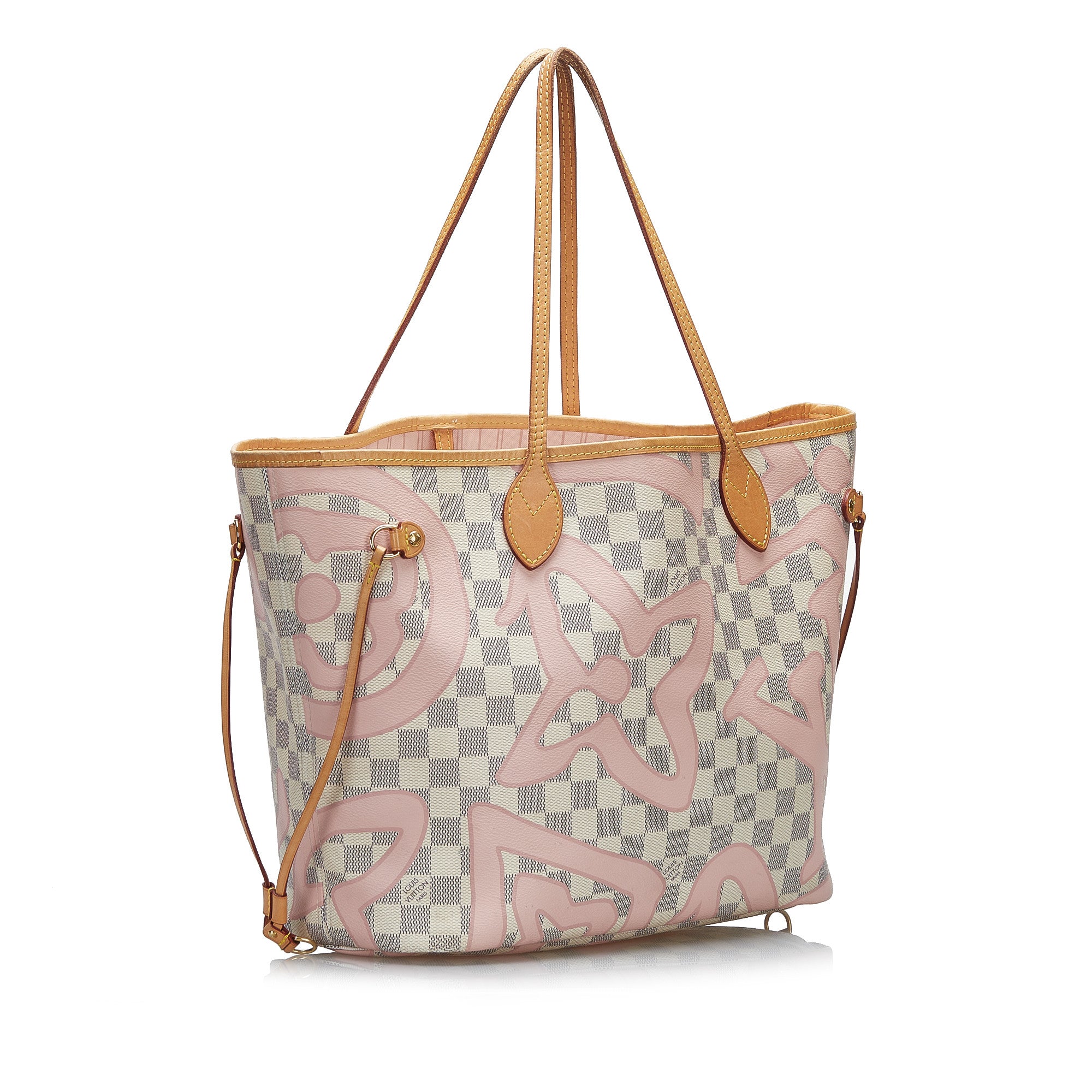Louis Vuitton Limited Pink Damier Azur Tahitienne Neverfull MM