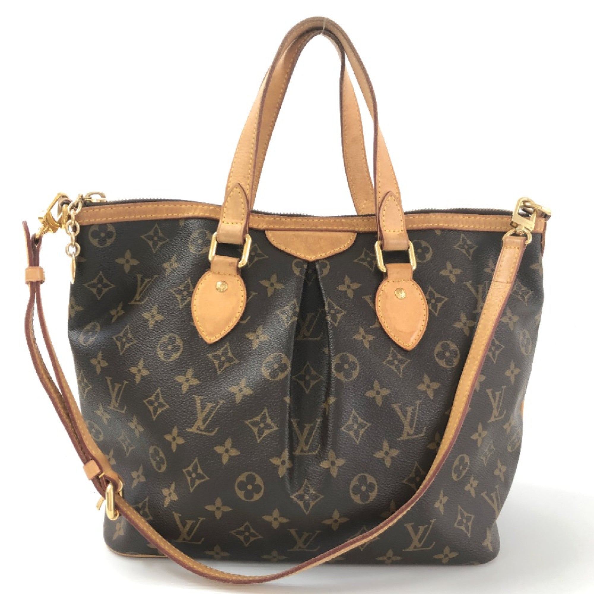 Palermo PM, Used & Preloved Louis Vuitton Tote Bag, LXR Canada, Brown